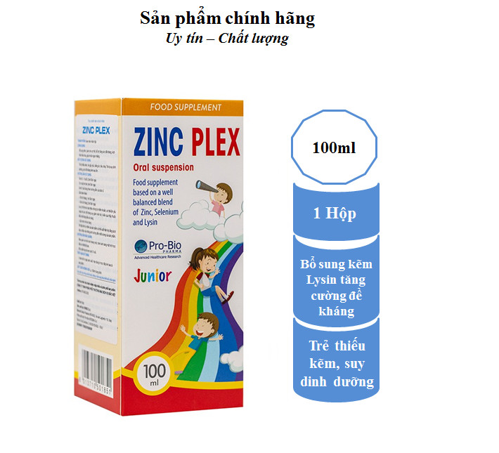 Zinc plex siro bổ sung kẽm 100ml