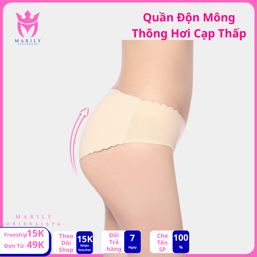 Quần độn mông thông hơi cạp thấp