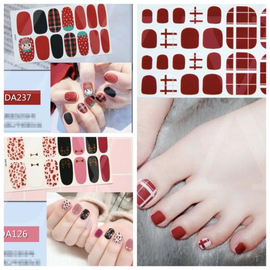 Combo 2 bộ miếng dán móng tay nail+1 bộ miếng dán móng chân đẹp - Combo miếng dán móng tay 3D nail sticker miếng dán móng tay dễ thương cute miếng dán móng tay chân rẻ đẹp đồ dán móng CB884