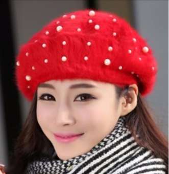 NÓN MŨ BERET LEN LÔNG THỎ CAO CẤP
