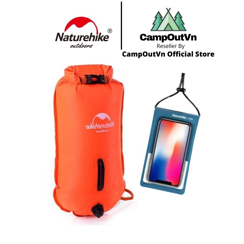 Naturehike phao bơi naturehike campoutvn đồ thể thao dưới nước Combo túi chống nước xịn màu ngẫu nhiên và phao bơi du lịch dã ngoại NH17S001-G 28L kiêm túi để đồ dùng kèm campoutvn