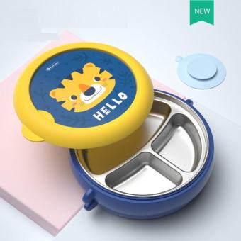 Bát Ăn Dặm 3 Ngăn Goryeo Baby Giữ Nhiệt, Có Nắp, Inox 316 Thép Không Gỉ, Có Đế Chống Trượt - Timikid