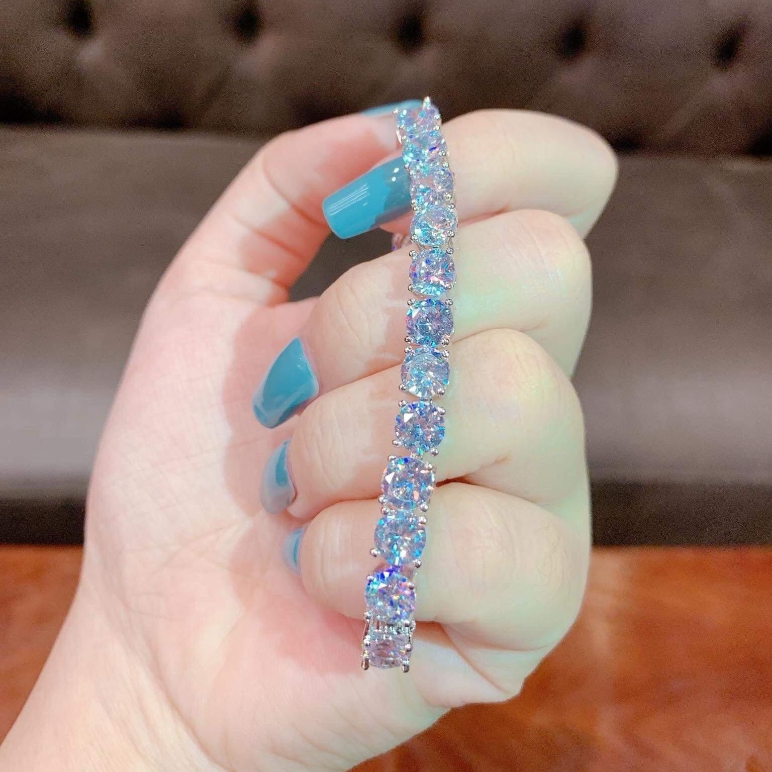 [HCM]Vòng tay nữ đẹp, lắc tay mạ vàng trắng cao cấp, lắc tay nữ bạch kim, lắc tay bạc Ý đẹp, lắc tay đá, lắc kim cương tinh xảo thiết kế sang trọng thời trang TRANG SỨC MIGA L008 - CAM KẾT KHÔNG ĐEN