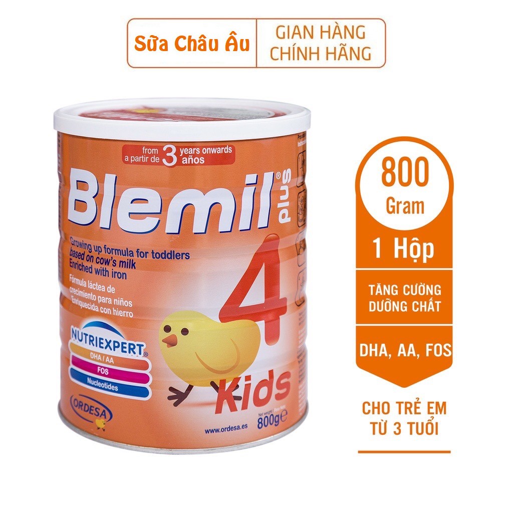 Sữa bột sinh học Blemil Plus 4 tăng miễn dịch Tây Ban Nha 800g