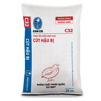 BAO 25KG Thức Ăn Cho Gà Mới Nở Cút Hậu Bị C32 Cám Con Cò