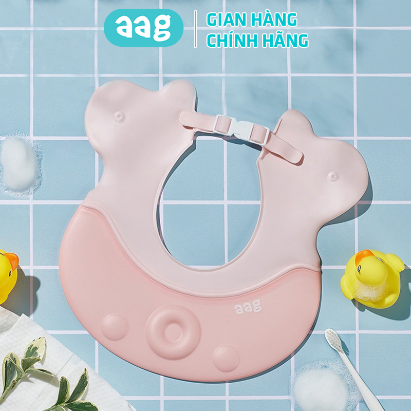 Mũ gội đầu cho bé AAG230, mũ tặm gội cho bé che tai mặt an toàn tiện lợi