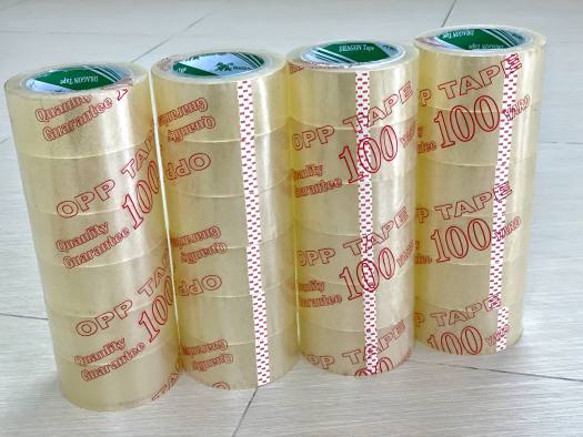 BĂNG KEO TRONG LOẠI LỚN 48MM 100 YARD, từng cuộn hoặc nguyên cây 6 cuộn băng dính đóng gói hàng hóa sản phẩm, cuộn băng keo lớn trong suốt, dán thùng carton dọn nhà, nguyên lốc băng keo xịn cao cấp tiện lợi giá rẻ LOTA SHOP