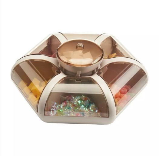 khay đựng bánh kẹo, hoa quả hình hoa sen. Hàng cao cấp. Đường kính 30,5cm, cao 12cm (QM227)