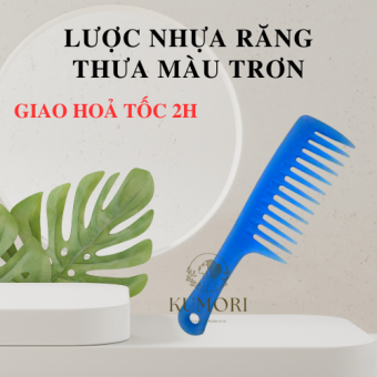 LƯỢC NHỰA RĂNG THƯA MÀU TRƠN CAO CẤP lược chải tóc loại lớn lược tạo kiểu mẫu tóc chuyên nghiệp lược gia đình chải đầu