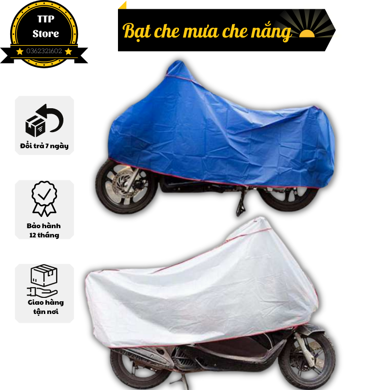 Áo trùm xe máy loại tốt bạt phủ xe máy cao cấp bạt phủ xe máy vải dù 2 lớp áo trùm xe máy tiệm xe máy honda - bảo vệ xế yêu thách thức mọi thời tiết.