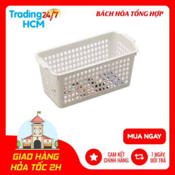 Khay nhựa trắng lỗ vuông cỡ vừa Windy INOMATA nội địa Nhật Bản