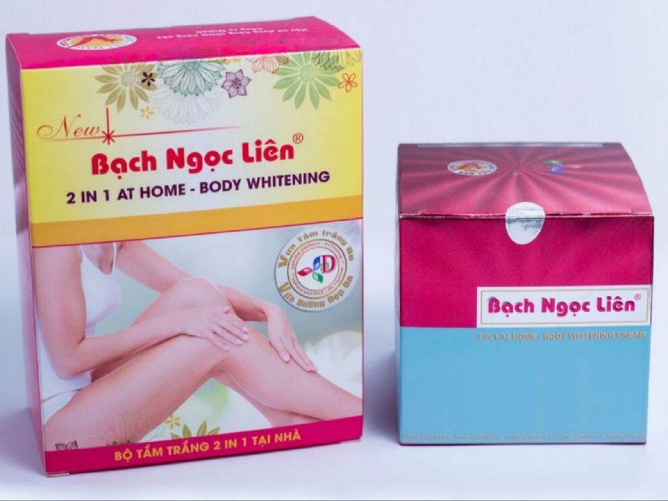 Combo tắm trắng bạch ngọc liên và kem body trắng da bạch ngọc liên hàng chính hãng