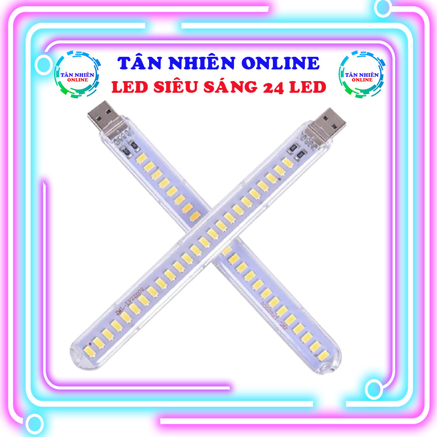 Đèn Led USB 24 bóng siêu sáng dùng khi cúp điện hoặc làm đèn Livestream chụp hình đều TỐT, đèn trang trí, Tân Nhiên Online
