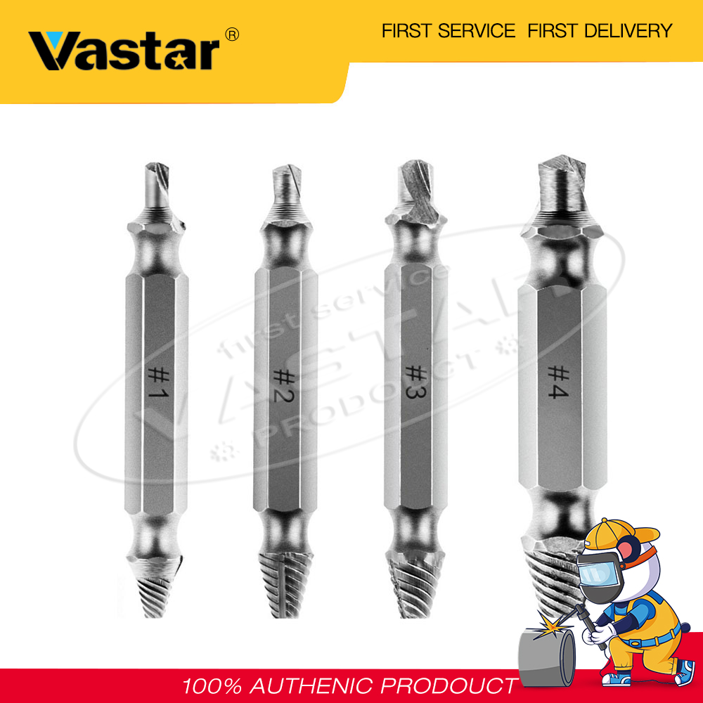 Vastar 4 Cái/bộ Dụng Cụ Tháo Vít Mũi Khoan Bộ Dụng Cụ Cầm Tay Loại Bỏ Vỡ Hư Hỏng Bu Lông Ốc Vít Ra Gỗ Bolt Stud Bộ Dụng Cụ Nặn Mụn