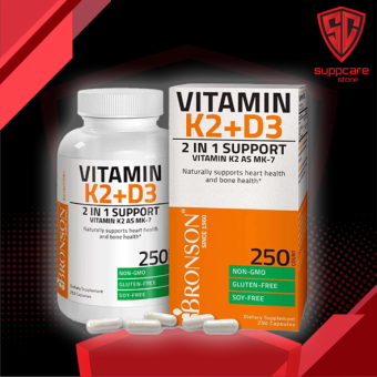 Vitamin K2 D3 | Bronson Vitamin k2 + D3 nhập  Mỹ | Full Size  - Chính hãng tại Suppcare