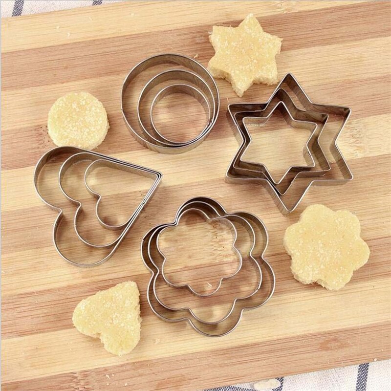 Bộ khuôn làm banh quy 4 hình, dụng cụ làm bánh bích quy cupcake, bộ khuôn làm bánh quy, khuôn nướng bánh inox, khuôn làm bánh quy cao cấp