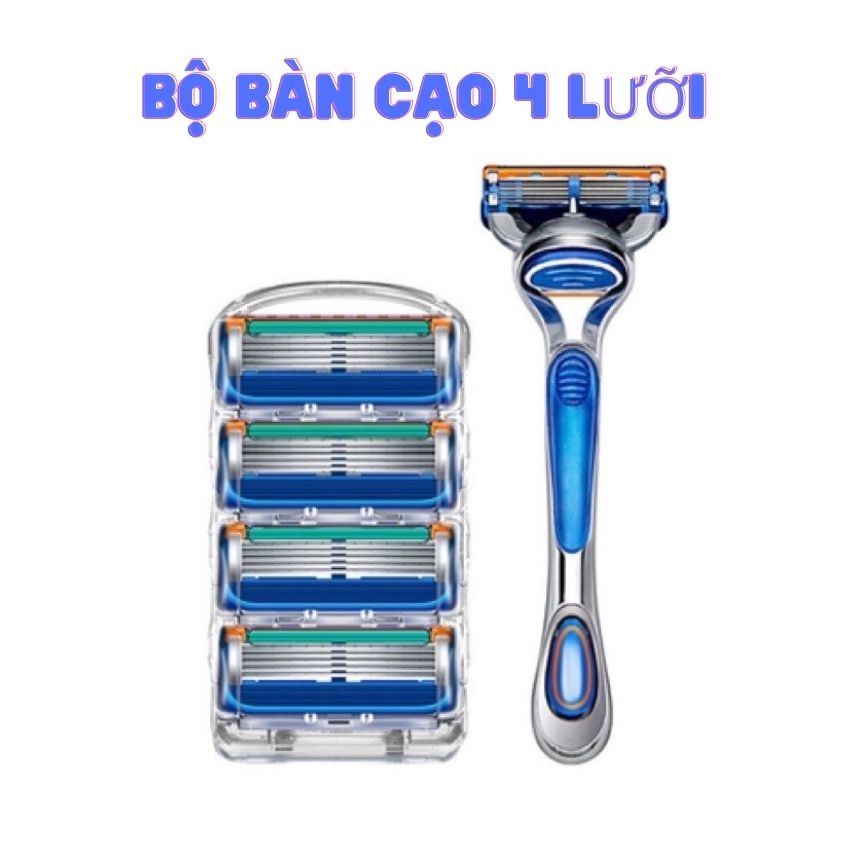 Bộ bàn cạo râu 4 lưỡi cao câp bộ cạo râu nam