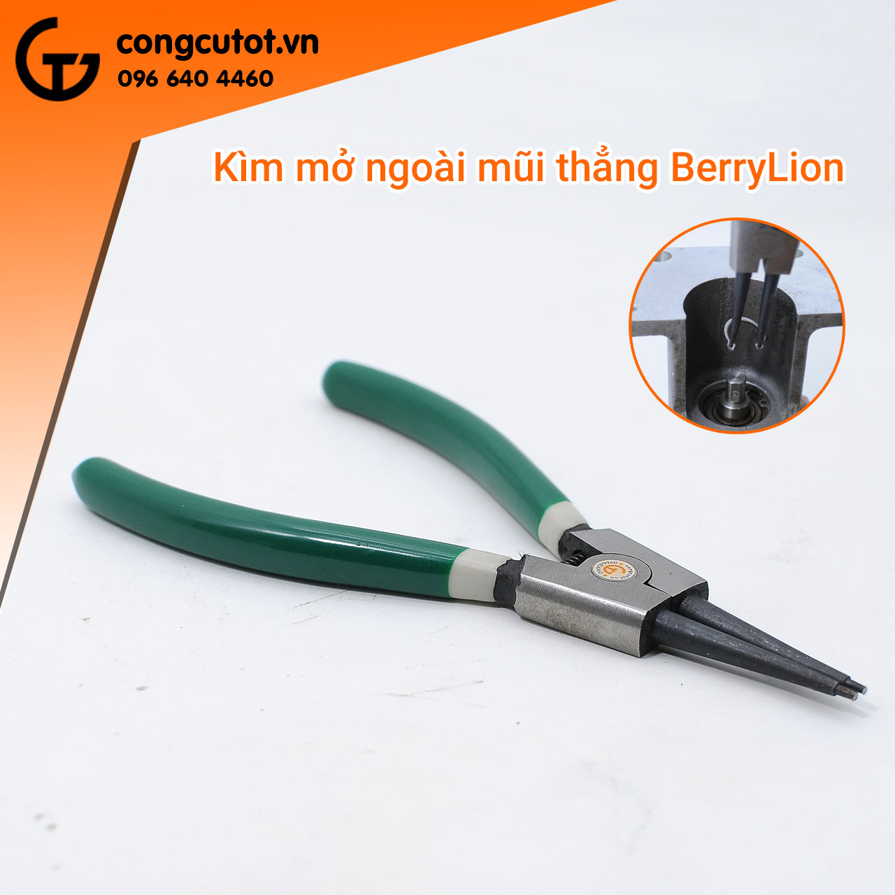 Kìm phanh- kìm phe ngoài mũi thẳng Berrylion 150mm, 175mm