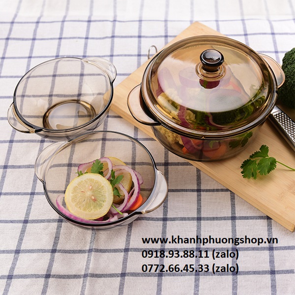 Nồi thuỷ tinh có nắp 1L - nồi thuỷ tinh có nắp