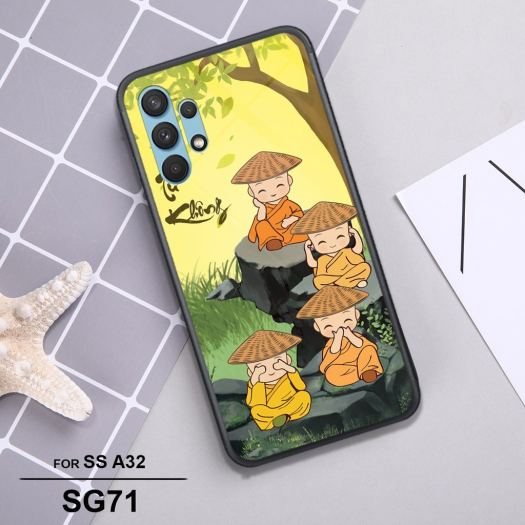 ┅┇  Ốp lưng kính cường lực Samsung A32 Ốp điện thoại cao cấp Son Store