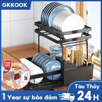 GKKOOK ⭐ Nhà bếp Kệ bát Kệ chén bát 2 tầng ,Kệ để chén bát đa năng kệ đựng chén bát kệ để chén bát, giá chén bát tủ bếp giá để bát,kệ inox úp chén bát