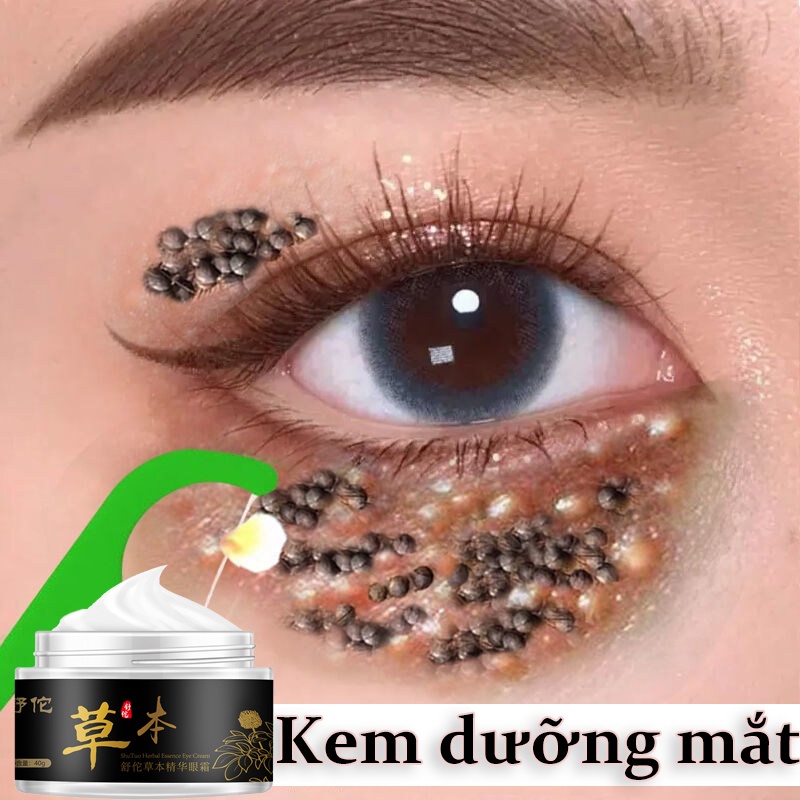 Kem dưỡng mắt kem trị thâm quầng mắt trị thâm quầng mắt kem mắt chống lão hóa 40g Kem dưỡng mắt tinh chất thảo dược dụng nhanh 5 giây loại bỏ nếp Giảm túi mắt Giảm bọng mắt Dưỡng ẩm da mắt