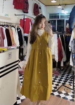 Váy Yếm bầu công sở xinh xắn, Yếm riêng-áo riêng cực dễ phối đồ nha