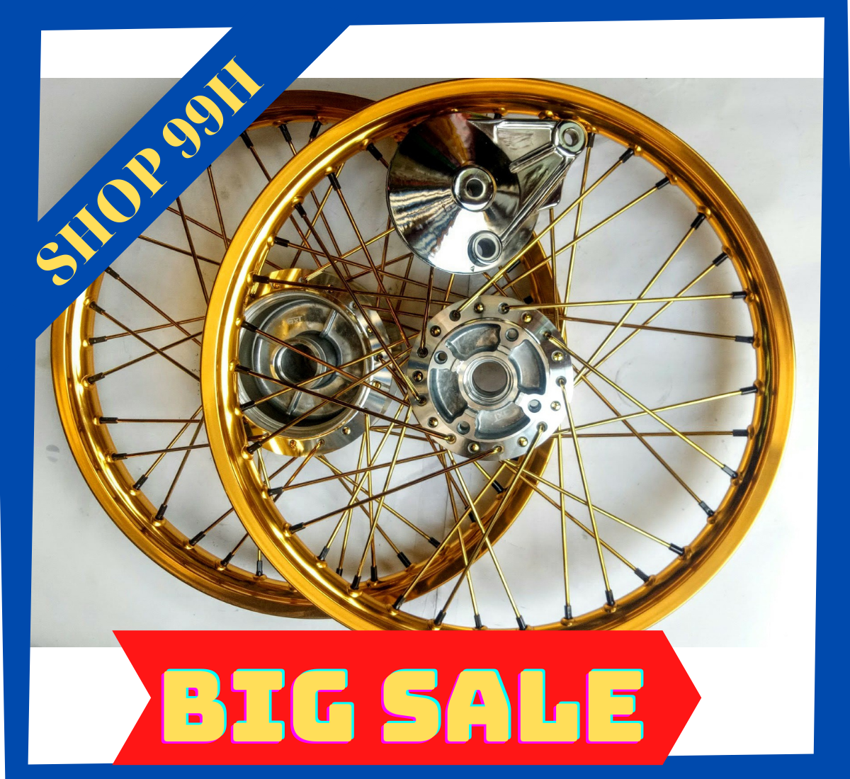 Bộ bánh căm Crom niềng nhôm Thái Wave Blade, Future 125 đĩa