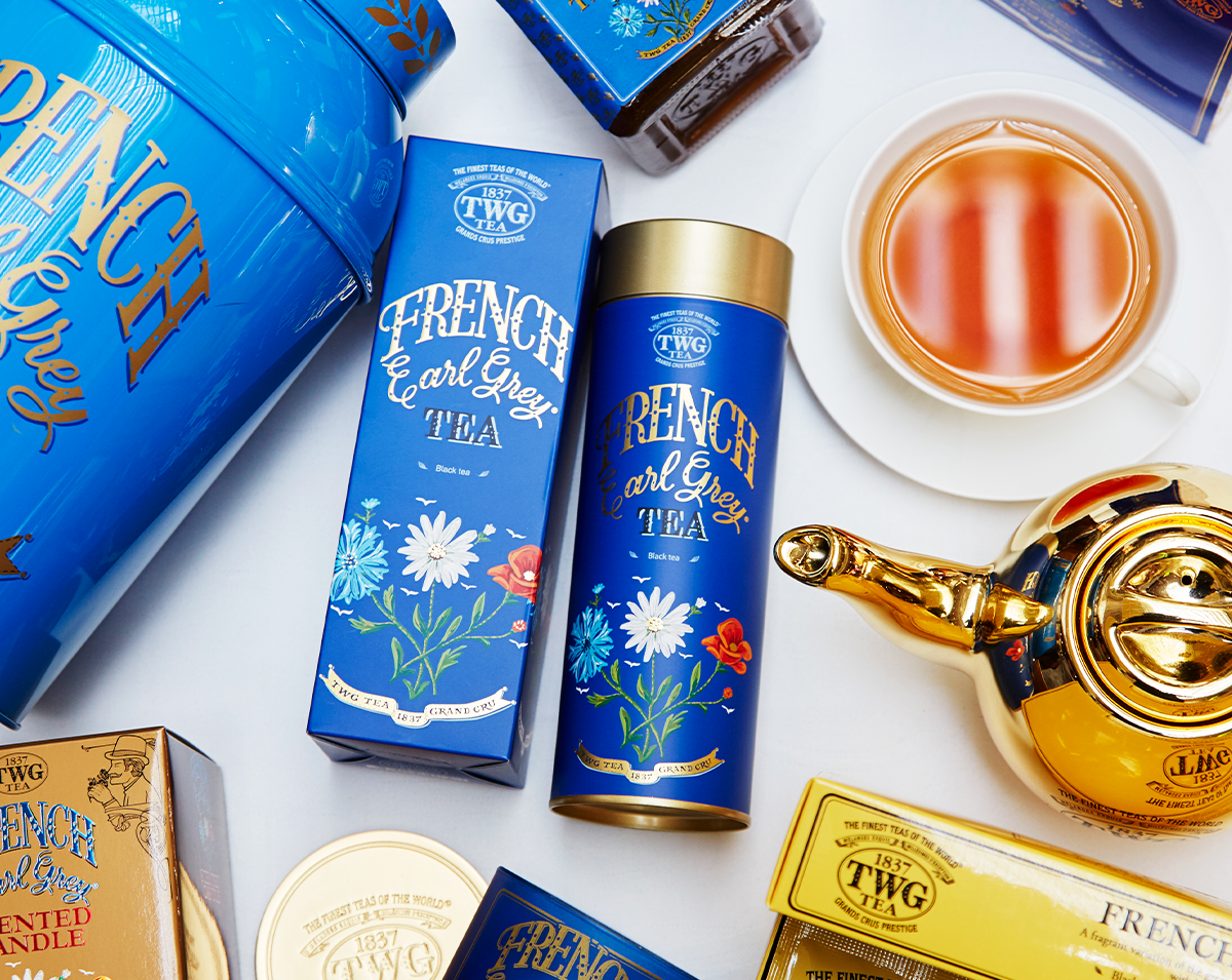 TWG Tea | French Earl Grey, Black Tea Blend in 15 Hand Sewn Cotton