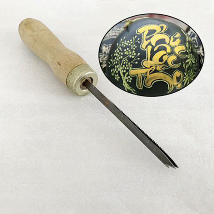 Combo 3 Dao Sủi, Khắc Tỉa trên Dưa Hấu Chuyên Dụng Cán Gỗ 17cm