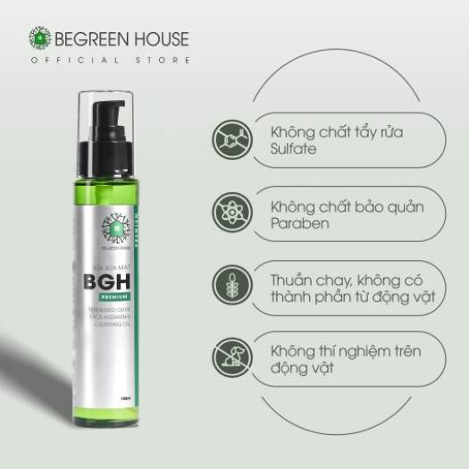 Sữa rửa mặt Begreen House Premium 100ml dưỡng ẩm, loại bỏ mụn đàu đen, làm sạch bã nhờn