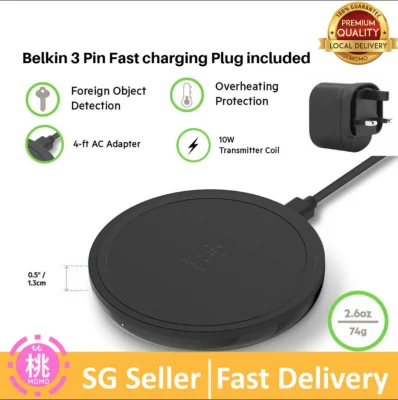 Belkin Boost Up Wireless Charging Pad 10 W, Fast Wireless Charger for iPhone 11, 11 Pro/Pro Max, XS, XS Max, XR, Samsung Galaxy S10, S10+, S10e, Huawei P30 Pro (3)