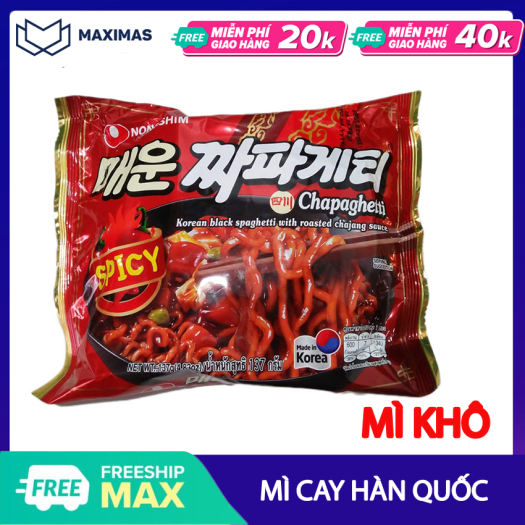 Mì Cay Hàn Quốc Vị Tương Đen Cay Nongshim, Mỳ Khô HQ