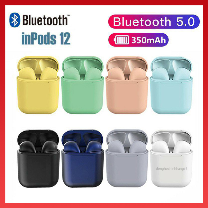 tai nghe bluetooth khong day, tai nghe không dây ,Tai nghe bluetooth 5.0 i12/ inPods 12 Bảo hành 12 tháng 1 đổi 1 hàng loại xịn