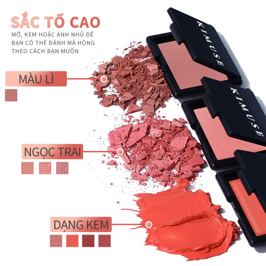 Phấn Má Hồng KIMUSE, Phấn Má Hồng Phấn Má Trang Điểm Nền Mặt Dạng Nén