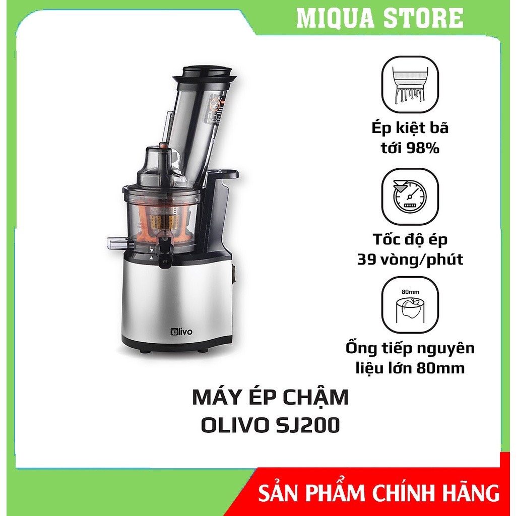 Máy ép chậm olivo sj200 - miqua store - công suất 260w - kèm quà tặng hấp dẫn