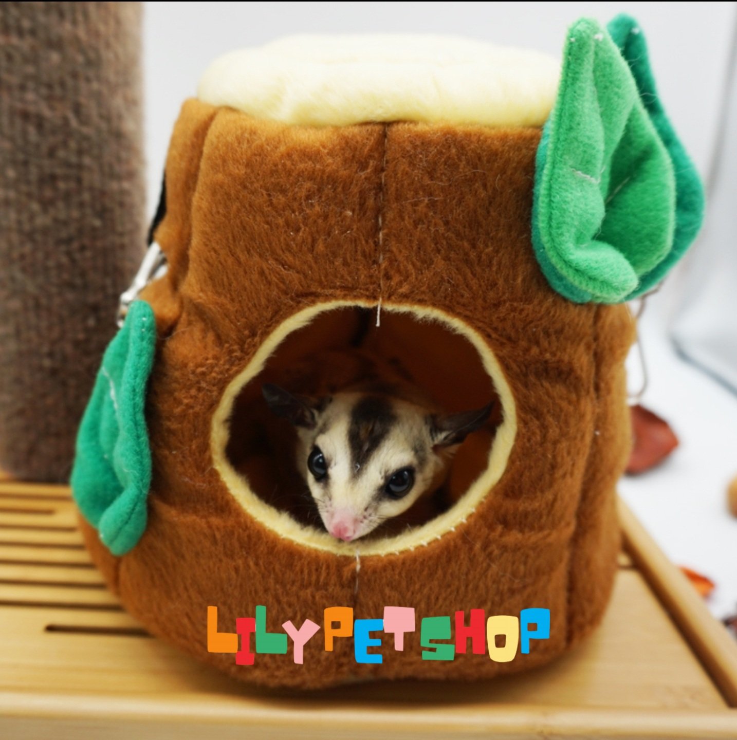 Nhà ngủ gốc cây cho sóc bông, sóc đất, sóc bay úc, nhím, bọ ú, dumbo rat, hamster