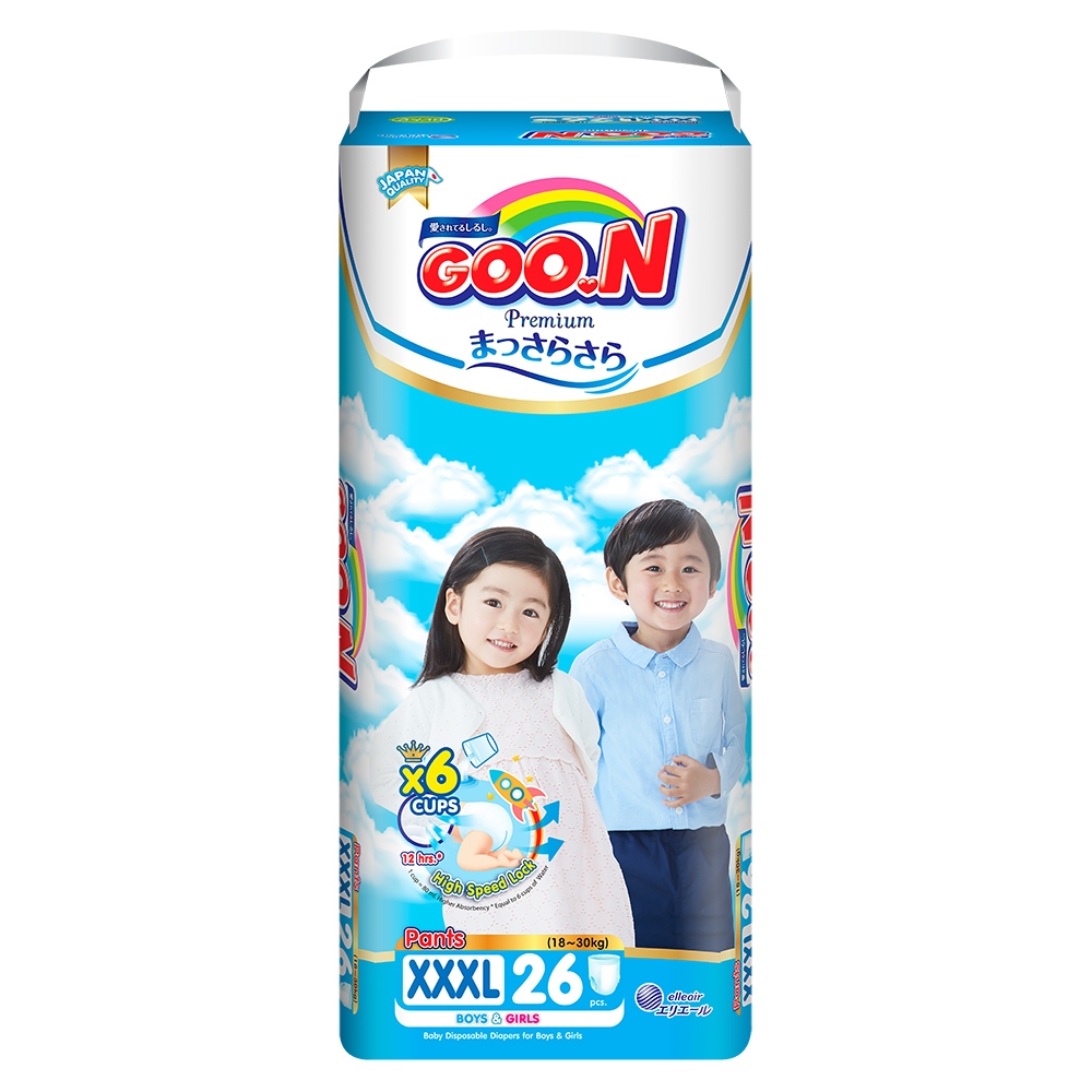 1 Gói Tã Quần Goon Premium XXXL26 Miếng (KHÔNG QUÀ)