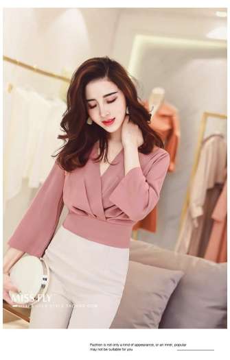 Áo kiểu xếp ly bó eo kèm ảnh thật