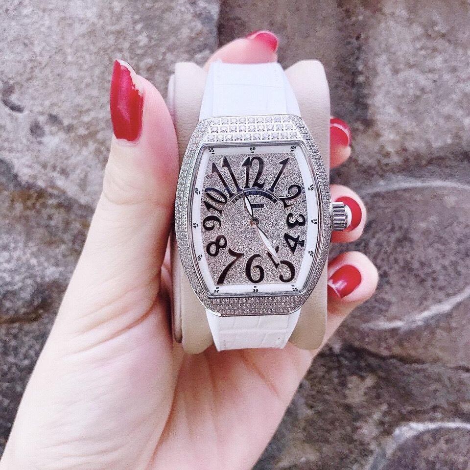 [HCM]ĐỒNG HỒ NỮ DÂY DA CAO CẤP FRANCK MULLER FM5859 FULL BOX CHỐNG NƯỚC