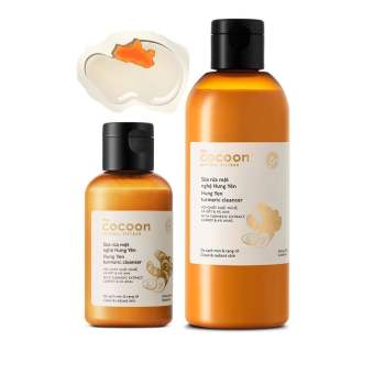 Sữa rửa mặt nghệ Hưng Yên cocoon 140ml - 310ml sáng mịn da thành phần từ thiên nhiên