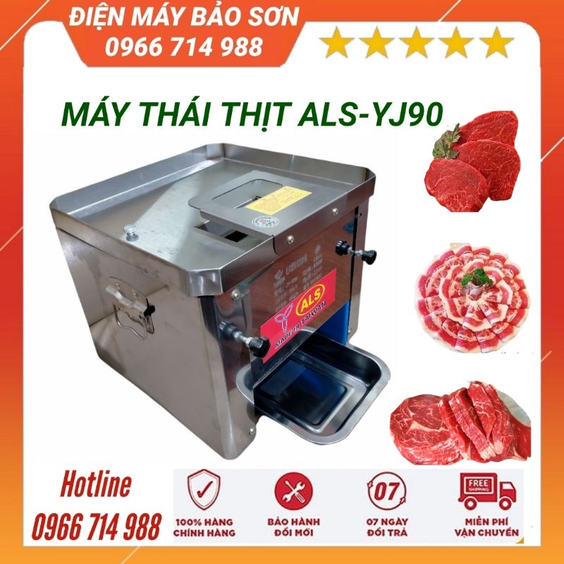 Máy thái thịt tươi sống inox đa năng aks-yj90 850w máy thái thịt phở bò thịt nướng bún chả cỡ dao 2.5mm 3.5mm 5.0mm