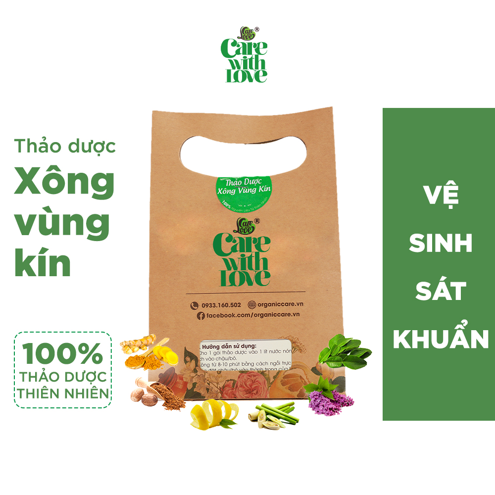 Thảo dược xông vùng kín care with love - set 5 gói