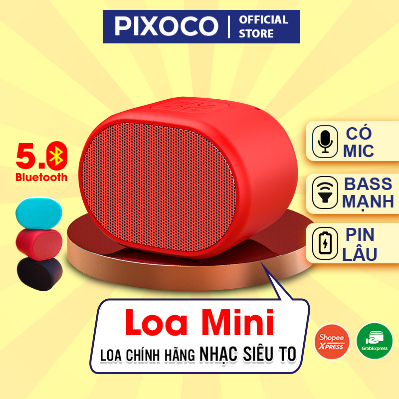 Loa bluetooth mini có mic, loa mini nghe nhạc bluetooth chất lượng âm thanh Hifi, âm to không vỡ tiếng khi max volume