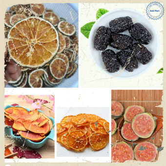 Combo detox trái cây sấy lạnh (cam sành, táo đen, đu đủ, quýt, ổi hồng) - 1 gói dùng thử