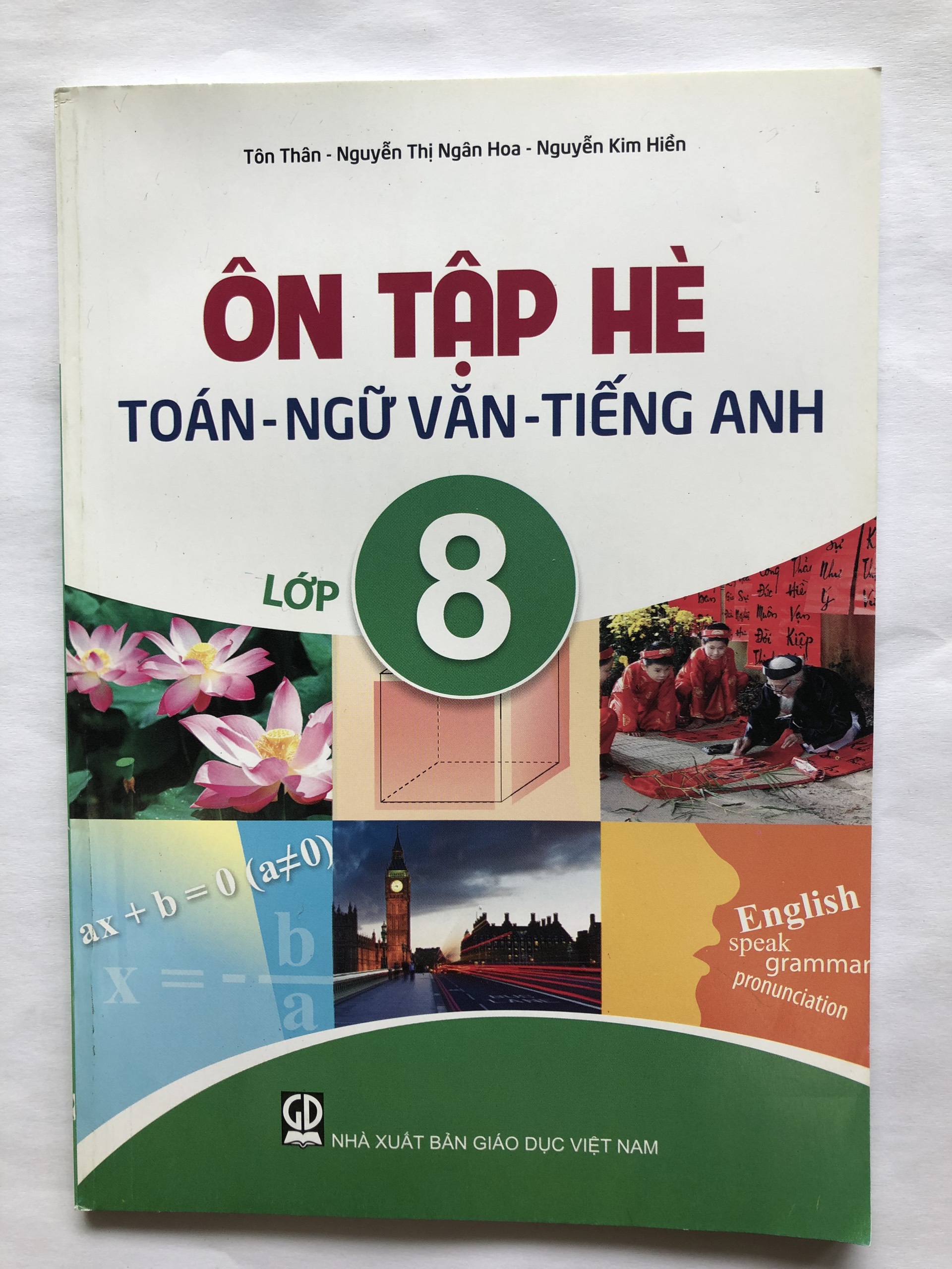 Sách - Ôn tập hè Toán - Ngữ văn - Tiếng Anh lớp 8