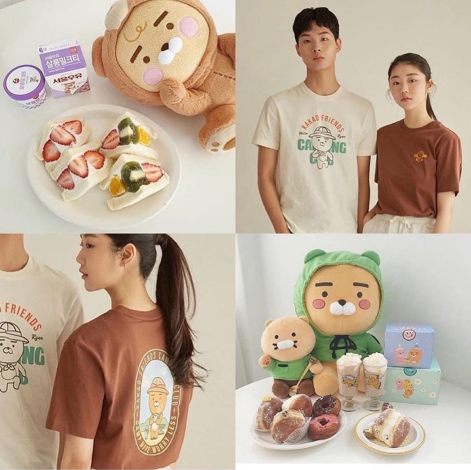 Áo thun topten x kakao friends