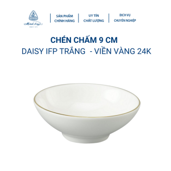 chén đựng nước chấm sứ Minh Long viền vàng - chén đựng nước chấm sứ Minh Long