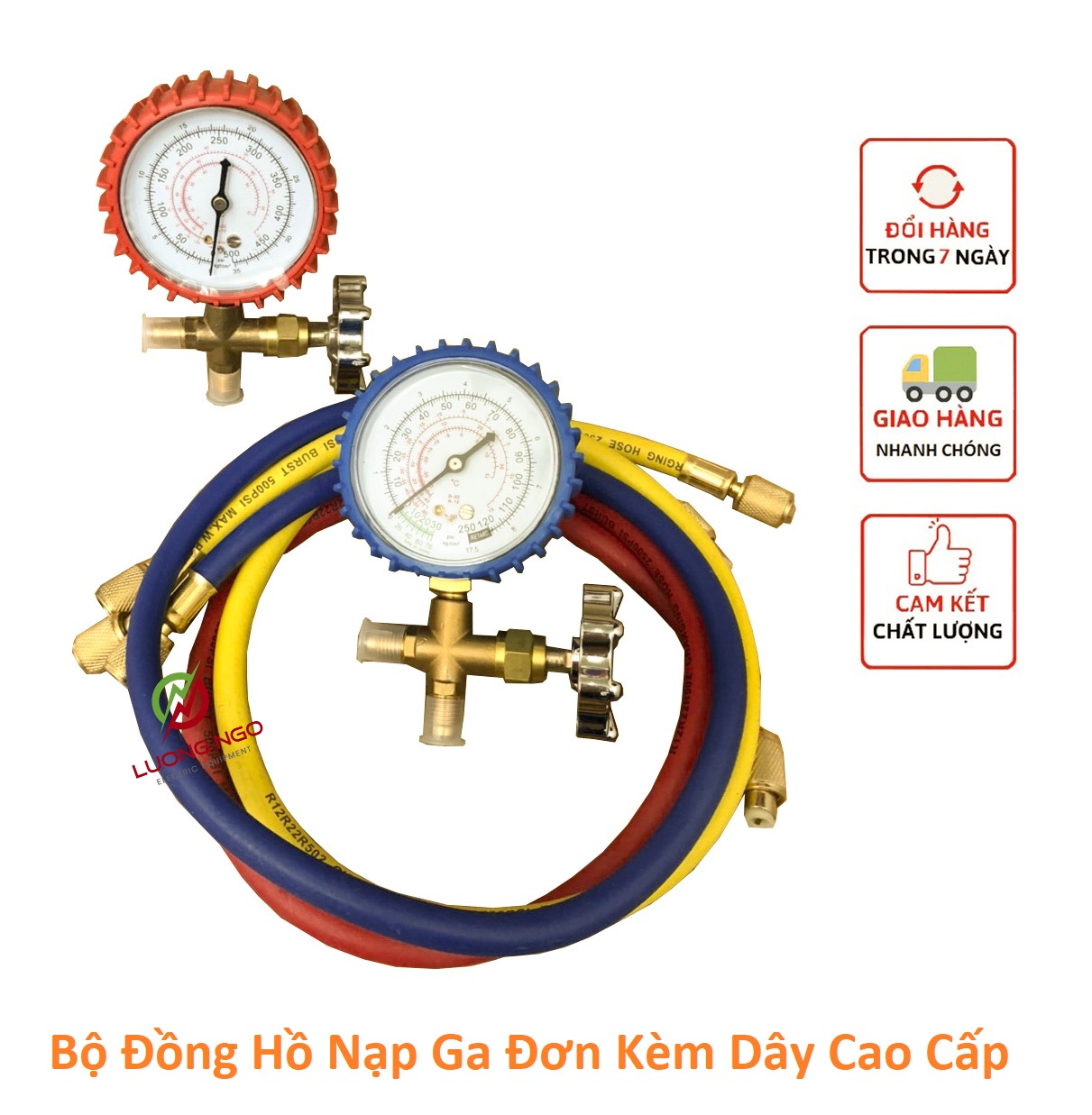 Bộ đồng hồ đơn nạp gas lạnh điều hoà, tủ lạnh cao cấp
