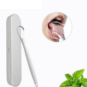 Cạo lưỡi, Dụng cụ vệ sinh lưỡi inox cao cấp kèm hộp - Giúp loại bỏ vi khuẩn, giảm hôi miệng, tăng vị giác . Dụng cụ cạo vệ sinh lưỡi bằng thép không gỉ cao cấp tiện dụng